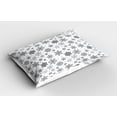thumbnail image 2 of Ambesonne Snowflake Pillow Sham, Lace Style Winter, 36" X 20", Blue Black White, 2 of 2