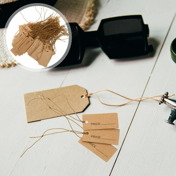 PTOOTP 100Pcs Men's Jewelry Tags For Clothing Paper Labels