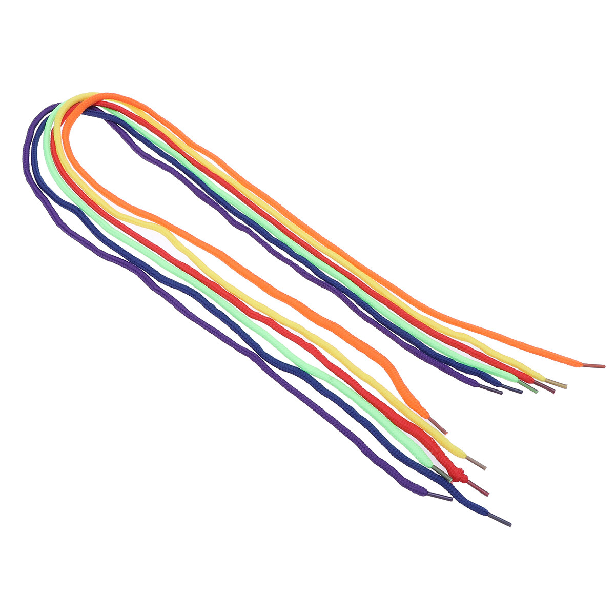 60pcs Polyester Round Ropes Colorful Shoelace Cord High Elastic Core