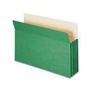 Colored File Pockets 3.5" Expansion, Legal Size, Green