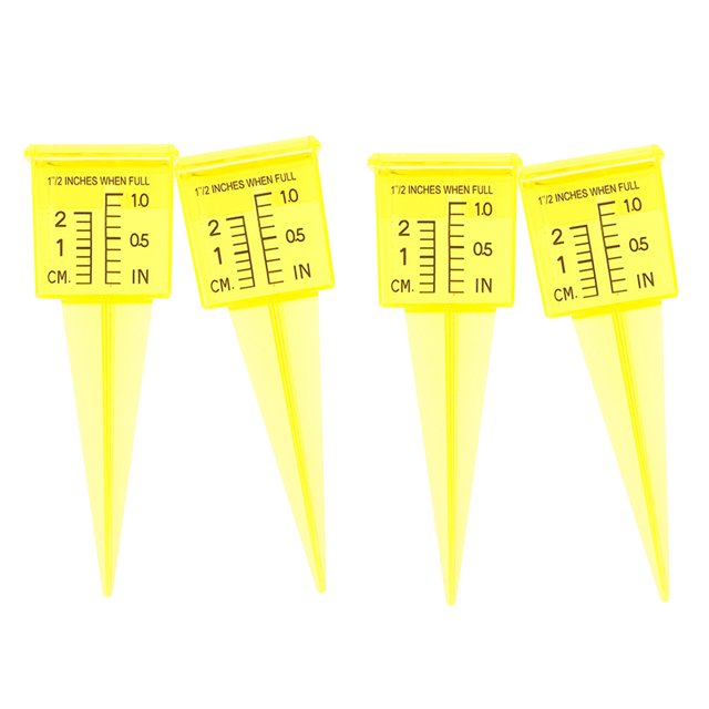 Luxshiny 4Ud Medidor De Lluvia Plástico Para Uso En Jardín Patio Y Césped Amarillo