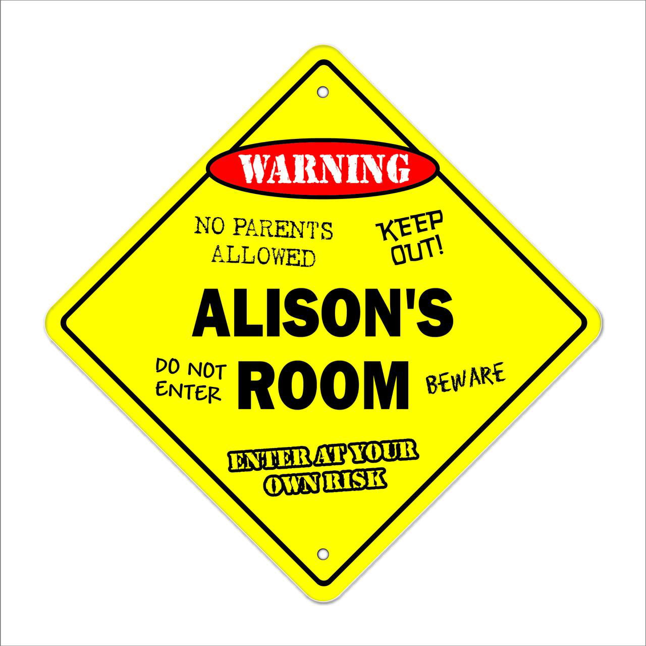 Beware Of Allison Rustic Sign SignMission Classic Rust Wall Plaque Decoration