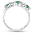 thumbnail image 2 of Pompeii 3/4ct Emerald & Diamond 5-Stone Wedding Ring 14K White Gold (G/H,I1-I2), 2 of 4