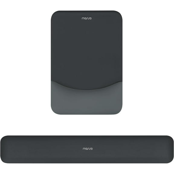 Mosiso Ergonomic Mouse Pad with Wrist Rest, Non-Slip Base Keyboard Wrist Rest Support, Memory Foam Computer Mouse Mat for Easy Typing and Home/Office Pain Relief, Slate Gray