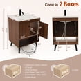 thumbnail image 3 of Gymax 25 Inch Wooden Bathroom Vanity Sink Combo with Open Shelf & Sink & Pop Up Drain, 3 of 10