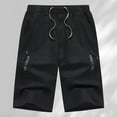 thumbnail image 2 of OSOLU Solid Color Men's Cozy Shorts Summer Comfortable Lightweight Straight Leg Calf Length Breathable Outdoor Home Wear Everyday Comfort Versatile Bottoms, 2 of 3