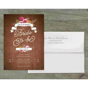 Rustic Shower Deluxe Bridal Shower Invitation