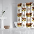 thumbnail image 2 of White Highland Cow Sunflower Calf Pattern Shower Curtain 84"x72" ,Bathroom Decorative Shower Curtains Set with 12 Hooks,Modern Waterproof Washable Shower Curtain, 2 of 6