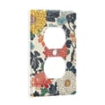 thumbnail image 2 of Yayeee Duplex Wall Plate 1-Gang 4.5"x2.7" Home Receptacle Light Switch Decorative Outlet Cover, Red Flowers Pattern, 2 of 7