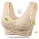 thumbnail image 4 of Conjunto de lencería Sujetador con corsé cómodo para mujer, informal, con cuello en V, color sólido sin anillo de acero, atuendo diario Cgtredaw Caqui T XL para Mujer, 4 of 8