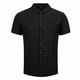 thumbnail image 5 of pstuiky camisetas para hombre, Estilo Hombre Color Sólido Casual Ventilado Botones Sueltos Solapa Bolsillos Manga Corta camisetas de hombre l, 5 of 6