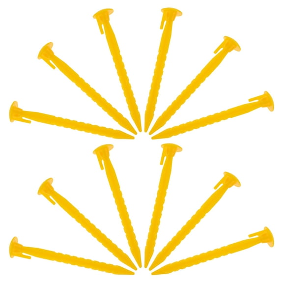 unbranded 12pcs Plastic Tent Stakes Camping Tent Stakes Portable Plastic Tent Stakes Heavy Duty Tent Stakes