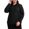 thumbnail image 4 of Cueply Women's Plus Size Hoodie Pullover Sweatshirt Long Sleeve Casual Hooded Sweatshirt with Kangaroo Pocket Fall Winter Tops, 4 of 8
