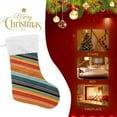 thumbnail image 5 of SKYSONIC Christmas Stocking Personalized Mexican Serape Stripes Large Candy Stocking Hanging Gift Xmas Stockings Decoration 2 PCS for Family Holiday Party Ornaments Decor Fireplace, 5 of 7