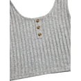 thumbnail image 4 of Women's Button Front Ribbed Knit Tank Top and Shorts Pajama Set Sleepwear Lounge Sets, 4 of 11
