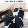 thumbnail image 5 of Dark Blue Dinosaurs Silhouette Pattern Bathroom Rugs Mat,Non Slip Microfiber Bathroom Rug,Rubber Backing,Soft Bathroom Mats for Bathroom Floor,Tub and Shower,17x27in(43x68cm), 5 of 5