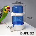 thumbnail image 3 of Pet Bird Water Feeder，Automatic Water Dispenser, 13.5Fl Oz Hanging Parrot Water Feeder for Cage, Parakeets, Lovebirds, Cockatiels (Blue), 3 of 7