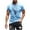 Light Blue, variant on Shirts for Men under $5 Short Sleeved Round Neck Casual Printed Shirt