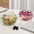 thumbnail image 4 of Queroig 300ml Glass Bowl Double Walled Borosilicate Glass Bowl with Dried Flowers Artistic Decorative Soup Dessert Serving Bowl, 4 of 6