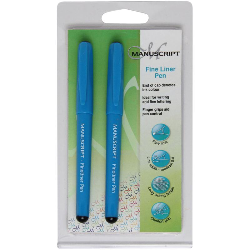 Manuscript Fine Liner Pens 2/pkgblack