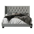 thumbnail image 3 of Home Design Danbury Twin Tufted Upholstered Panel Bed Frame For Adult, Box Spring Required (Sold Separately), Gray, 3 of 5
