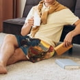 thumbnail image 2 of Daiia Sunset Meditating Bichon Frise Mens Woven Stretch Pajama Short,Short Pajama Pants-Small, 2 of 7