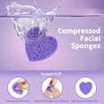 thumbnail image 2 of Esponjas faciales derloyo, 100 unidades, comprimidas, con forma de corazón, 2 of 8