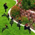 thumbnail image 4 of Estaca de silueta de conejo acrílica para patios, decoración de jardín, césped, decoración de suelo, patios traseros, animales pequeños, tarjeta de inserción hueca, decoración de jardín, 6 unidades ER, 4 of 5