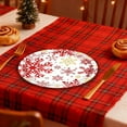 thumbnail image 6 of Red Snowflake Christmas Party Tableware Disposable Plates Cups Napkins Holiday Dinnerware for Festive Gatherings Family Celebrations(16 pcs Plates), 6 of 6