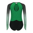 thumbnail image 3 of Hansber Teen Girls Figure Skating Jumpsuit One Piece Dance Leotard Rhythmic Dancing Outfit Gymnastics Unitard Green 10, 3 of 6