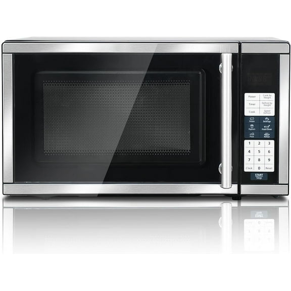 SMAD 0.7 Cu ft Countertop Microwave Oven 700W 10 Power Levels 6 Auto Menus