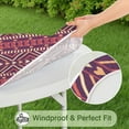 thumbnail image 5 of Boho Tablecloth Waterproof Oxford Fabric Elastic Hem for 45-52” Table, Ideal for Travel, Picnics, and Casual Meals, 5 of 7