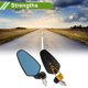 thumbnail image 3 of Espejos retrovisores universales ajustables para motocicleta Unique Bargains, espejo lateral retrovisor de aluminio, 1 juego, tono negro dorado, forma prismática M6, 3 of 7