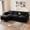 Black, variant on WACASA 120" Oversized Modular Sectional Cloud Sofa with 1 Movable Ottoman, Extra Deep Seat Couch for Living Room, Chenille Green