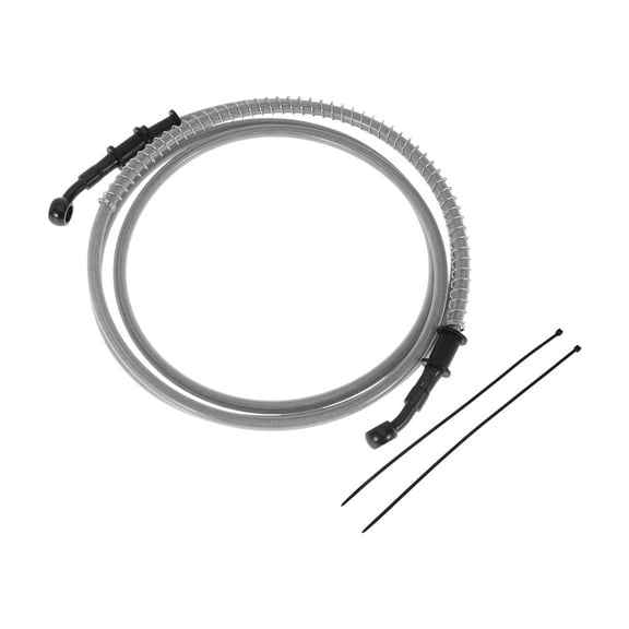 220cm Motorcycle Brake Clutch Oil Hose Line Cable Ties Motorcycle Hydraulic Brake Line for Motorcycles Dirt bikes ATV Silver Tone