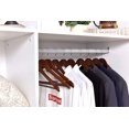 thumbnail image 2 of Perchas de madera Quality Hangers nogal con gancho cromado, paquete de 30, 2 of 8
