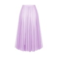 thumbnail image 4 of RYDCOT Womens Maxi Long A Line Skirt Casual Solid Color Elastic High Waist Flowy Gauze Ankle Skirts Purple, 4 of 7