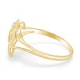 thumbnail image 4 of White Natural Diamond Accent Mom Heart Ring In 10k Yellow Gold (0.01 Cttw), 4 of 7