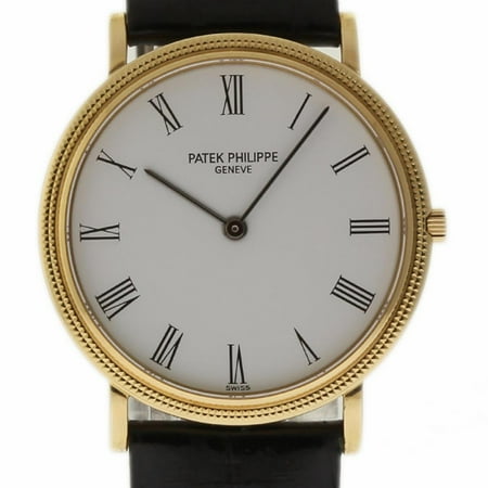 Patek Philippe Twenty Four - Pre-Owned Patek Philippe Calatrava 3744J Gold Watch (Certified Authentic & Warranty)