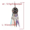 thumbnail image 2 of EOEMY Bohemian Boho Style Multi-Color Beads&Feathers Tassel Dangle Women Earrings-1#, 2 of 2