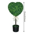 thumbnail image 3 of Heart Topiary Boxwood Tree, 29.5" UV-Resistant Home Decor for Porch Garden Outdoor & Indoor, Spring Heart Artificial Topiary Tree, Easter Gifts for Family Friends, 3 of 5