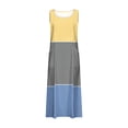 thumbnail image 4 of Nmnitkp Womens Plus Size Summer Dresses Cotton Maxi Dress Round Neck Dress Dressy Sleeveless Casual Retro Print Fashion with Pockets Swing Summer Trendy S-XXL, 4 of 5