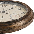 thumbnail image 3 of 13 Inch Retro Wall Clock,Indoor and Outdoor,Quartz,Analog,Waterproof,Thermometer,Bronze, 3 of 6