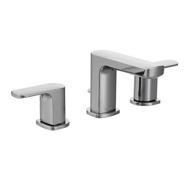 Moen T6920 Rizon Double Handle Widespread Bathroom Faucet, Chrome