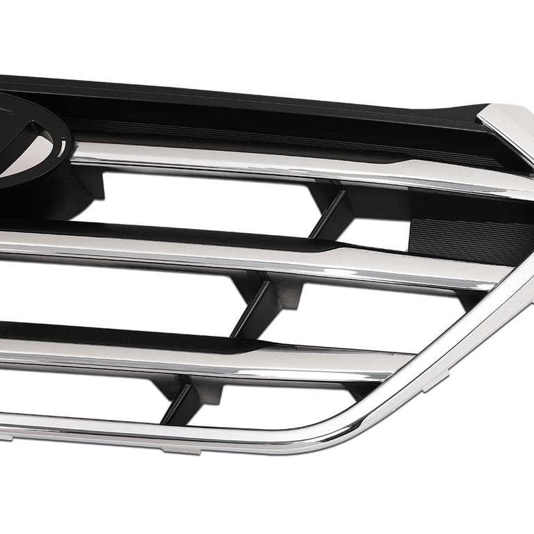 Front Upper Hood Grille Grill Chrome/Black Compatible with 2016-2018