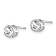thumbnail image 2 of 14K White Gold Earring Birthstone (04) April Women'S Topaz (White) Round 4 mm, 2 of 3