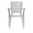 thumbnail image 4 of Inval Baru Resin Outdoor Dining Armchair - Set of 6, Gray, 4 of 15