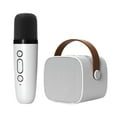 thumbnail image 3 of Portable Bluetooth Speaker with Wireless Microphone, Handheld Mics Speaker Machine, Portable Speaker System for Playroom Family Outing K1 White Single Mic, 3 of 8