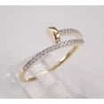 thumbnail image 5 of 1.00Ct Round Cut Lab-Created Diamond Women's Nail Design Ring 14k Yellow Gold Plated Silver, 5 of 5