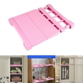 thumbnail image 4 of Organizador de armario ajustable Estante extensible para armario Estante de almacenamiento Gabinete de cocina Estantes decorativos Soporte de Almacenamiento y organización del hogar Rosa claro Inteprter HA024616-02, 4 of 6